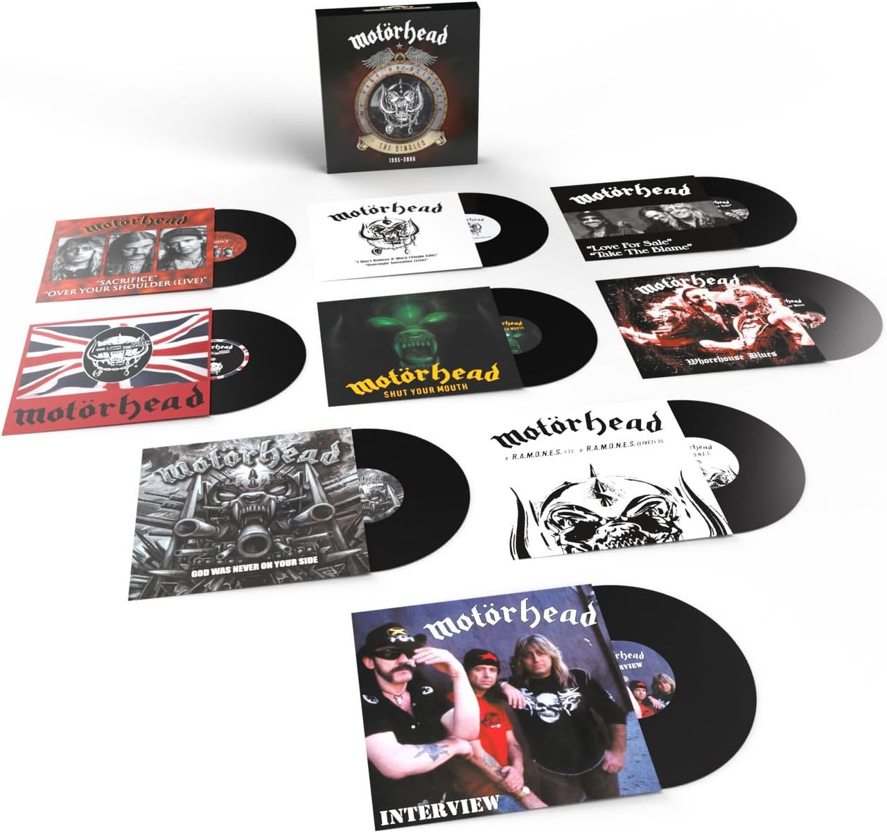 Motorhead We Take No Prisoners | The Singles 1995-2006 - Deluxe Edition 9 x 7-inch Box Set - Sealed UK 7" box set