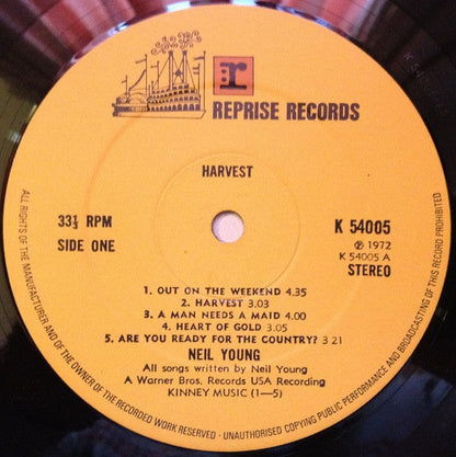 Neil Young – Harvest - ORIGINAL 1972 VINYL LP