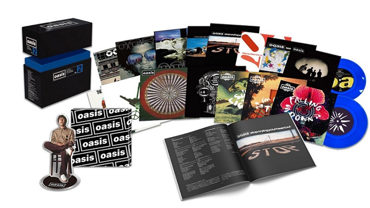 Oasis Complete 7inch Singles Collection Box | Vol. 2 - Blue Vinyl + Liam Acrylic Stand Japanese 7" box set
