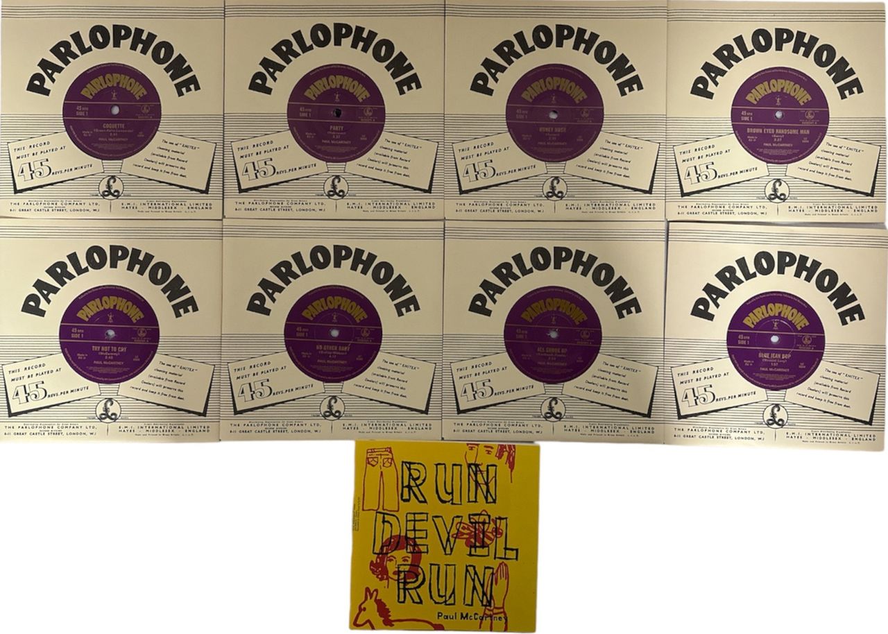 Paul McCartney and Wings Run Devil Run - 7" Collectors Box UK 7" box set