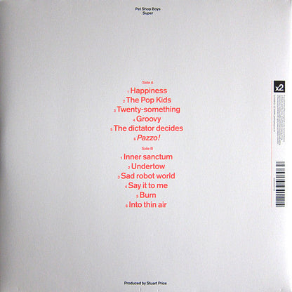 Pet Shop Boys ‎– Super - WHITE COLOURED VINYL LP