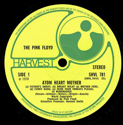 Pink Floyd – Atom Heart Mother - ORIGINAL VINYL LP on Harvest from 1970