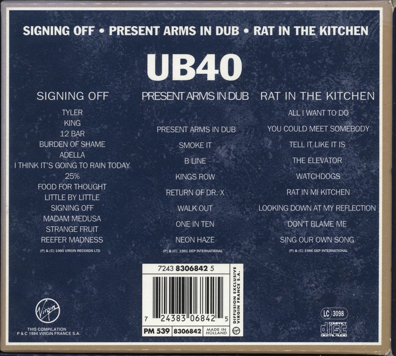 UB40 Coffret 3 Compact Discs Dutch Box set